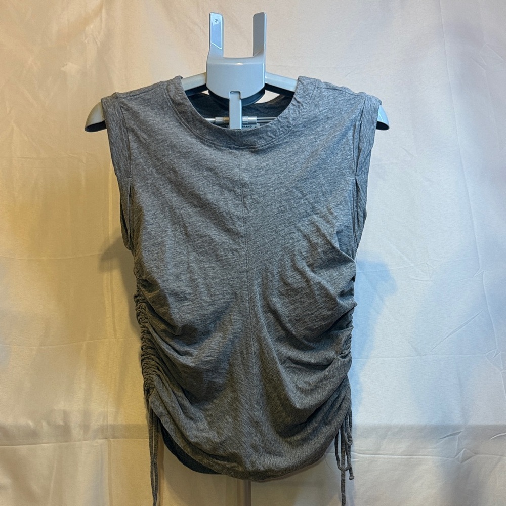 Lucky Brand Charcoal Ruched Tee